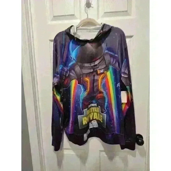 Fortnite Battle Royale Sz XL (runs Small) Pullover Hoodie Polyester Double Sided - Picture 1 of 4